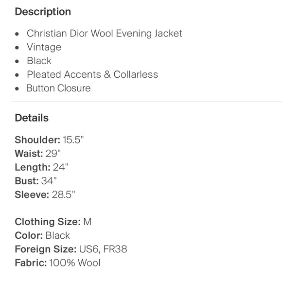 Cristian Dior vintage bar jacket Medium - Picture 4 of 5